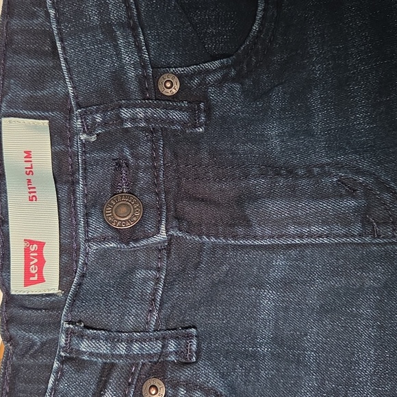 Levis 511 Slim Boys Blue Jeans Size 10 reg Adjustable Waist 25 Length 25 - Picture 6 of 7